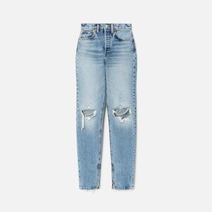 RE/DONE Super High Drainpipe Jeans in Wrecking Blue, NEW with tags